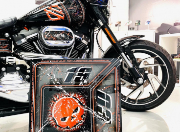 Peinture personnalisée  Harley Davidson  - French khustom by Art mattwell’s,