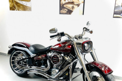 Peinture Candy Rouge Tole disquée  Harley Davidson  - French khustom by Art mattwell’s,