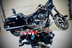 Peinture Personnalisée  Roses  Harley Davidson - French khustom by Art mattwell’s,